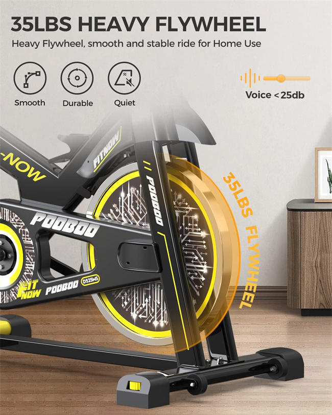 Magnetic Resistance Indoor Cycling Bike, Belt Drive Indoor Exercise Bike Stationary LCD Monitor with Ipad Mount ＆Comfortable Seat Cushion for Home Cardio Workout Cycle Bike Training 2022 Upgraded Version