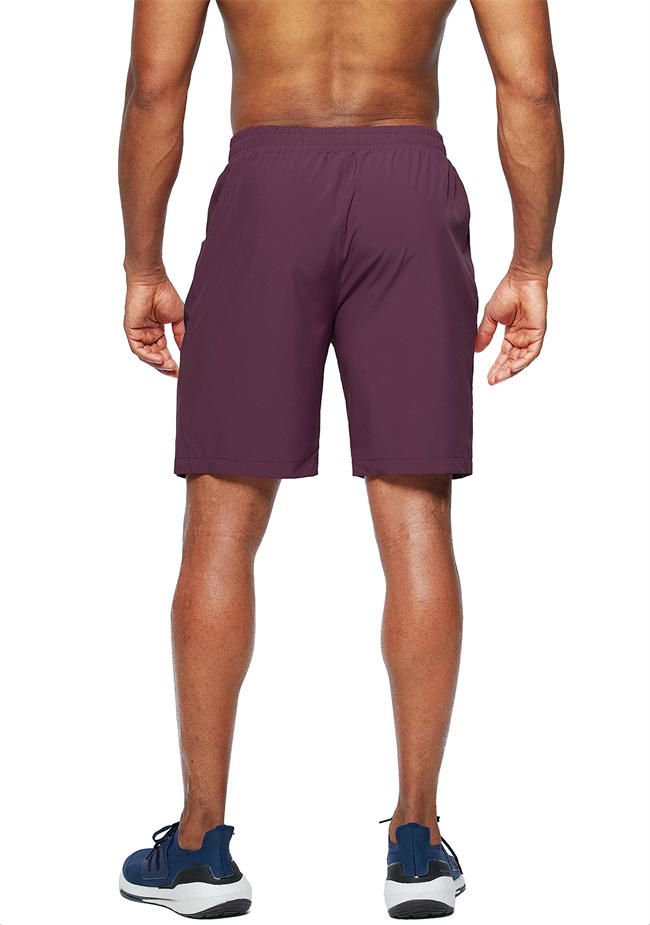 Men Workout Running Shorts Lightweight Gym Athletic Shorts for Men with Zipper Pockets