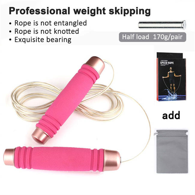 Weighted Jump Rope for Handle,Adjustable TPU Wire Rope with Bearing Comfortable Foam Handle Skipping Rope for Workout and Fitness Training for Men Women and Kids