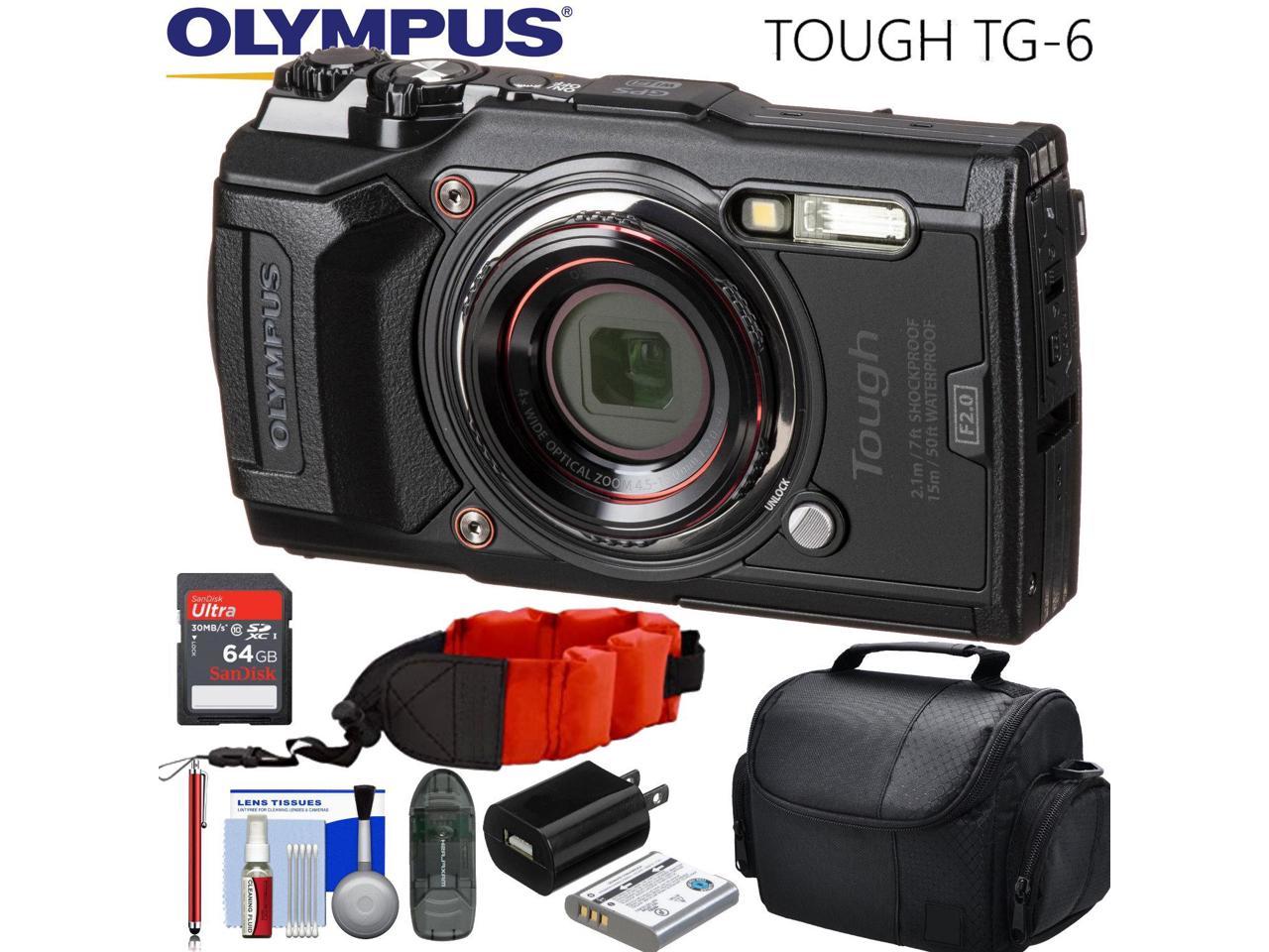 Olympus Tough TG-6 Digital Camera Essentials Bundle (Black)