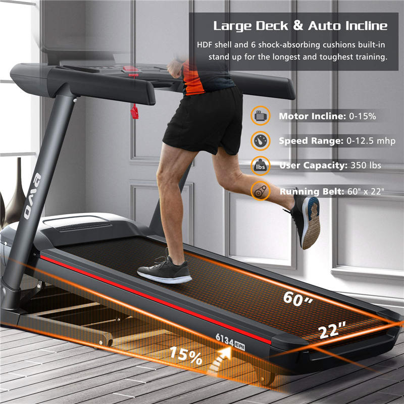 Treadmill for Home 5925CAI 6134EAI with 3.0 HP 3.5 HP 15% Auto Incline 300 350 LBS Capacity Folding Exercise Treadmill for Running